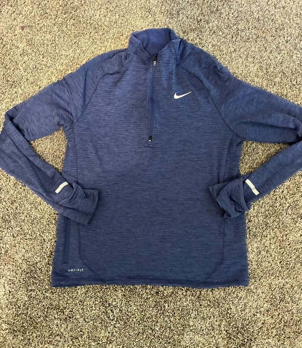 Nike Therma Sphere Element 1/2 Zip Dri-Fit Running Pullover Blue Men's Size M